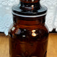 Vintage Amber Glass Jar With Lid