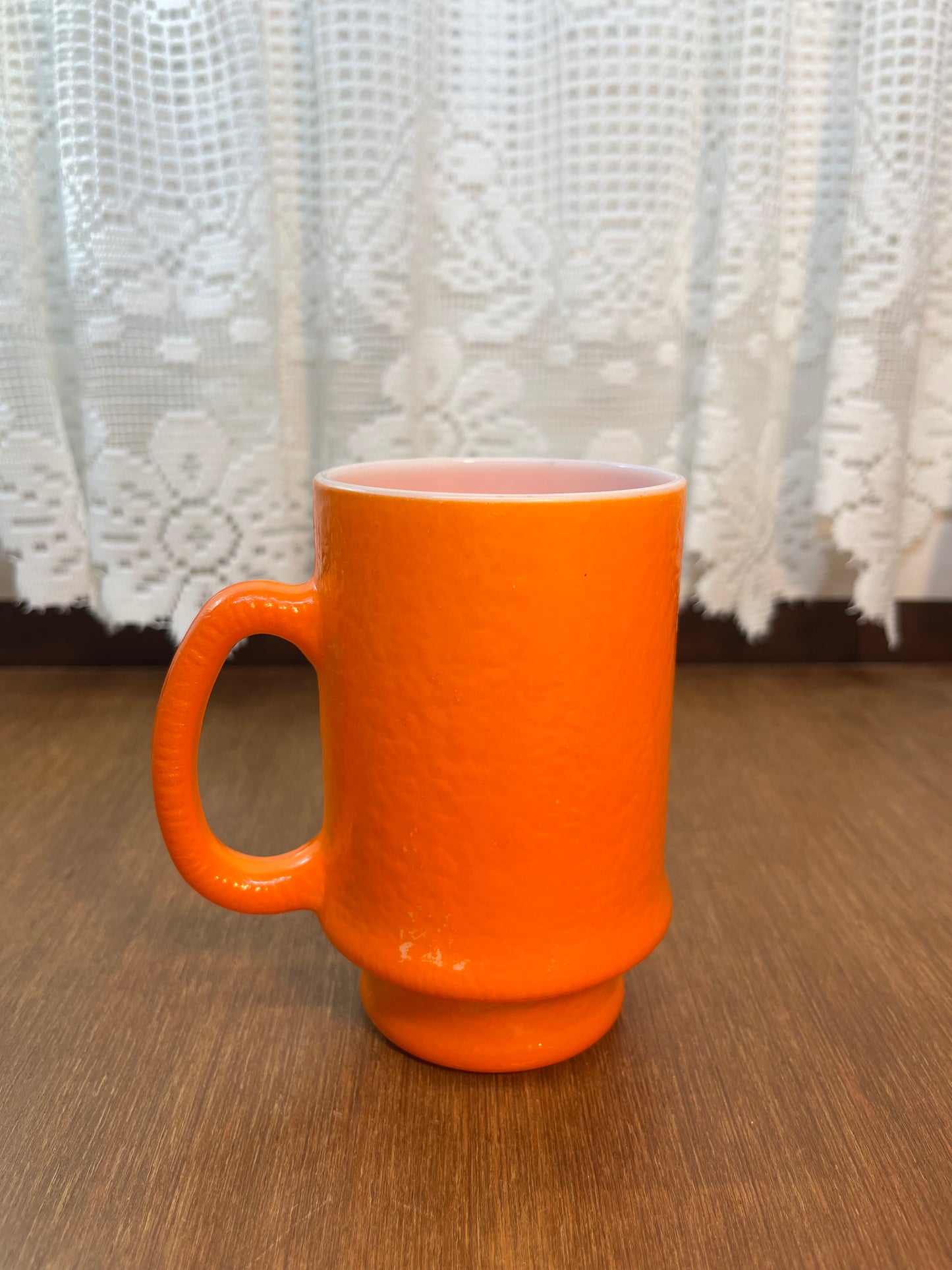 Vintage Orange Fire King Mug