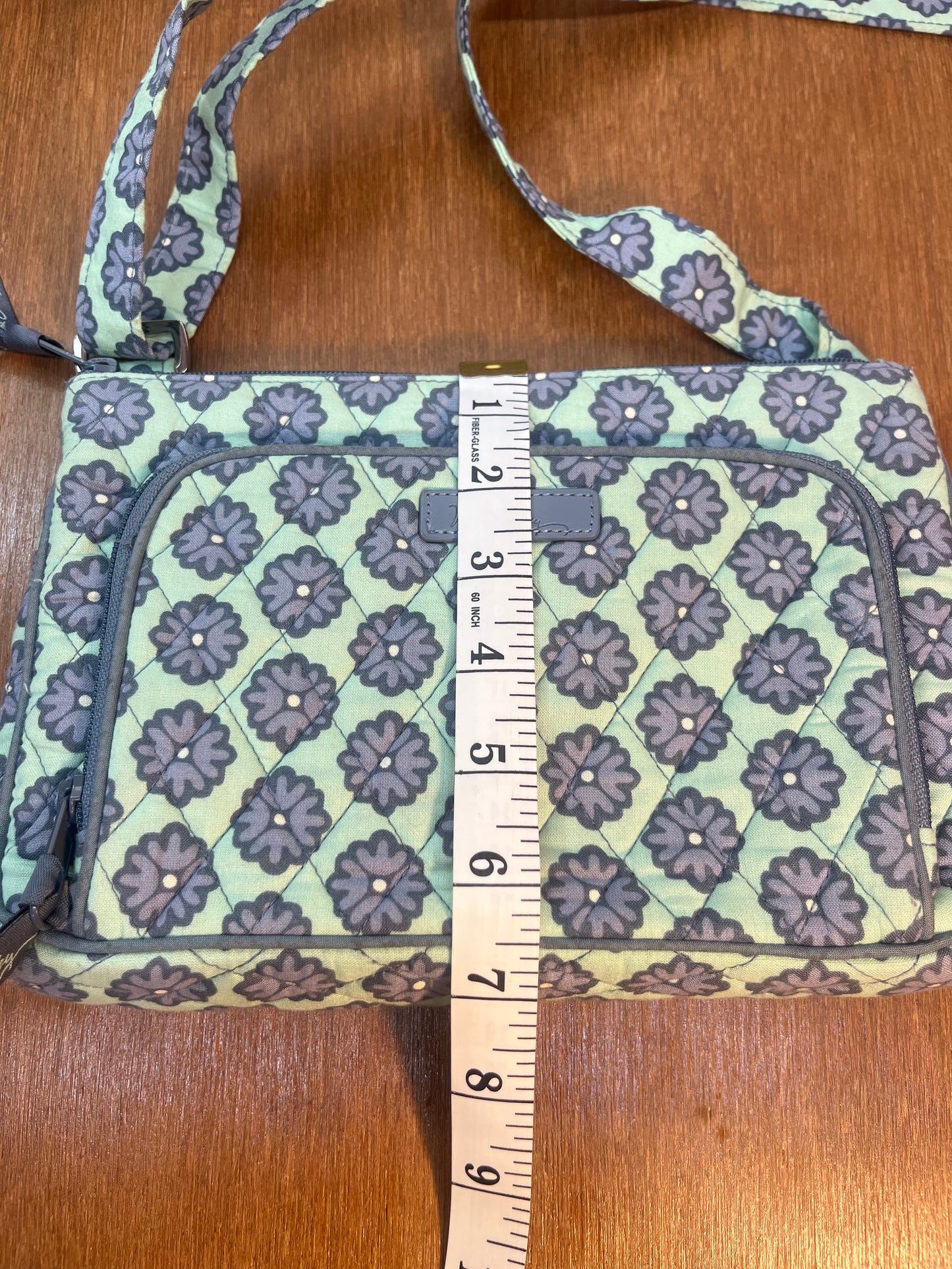 Purple & Green Floral Vera Bradley Crossbody Purse