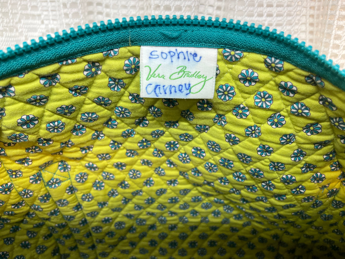 Green & Blue Pattern Vera Bradley Duffle Bag