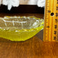 Vintage Set Of 3 Uranium Leaf Glass Dishes