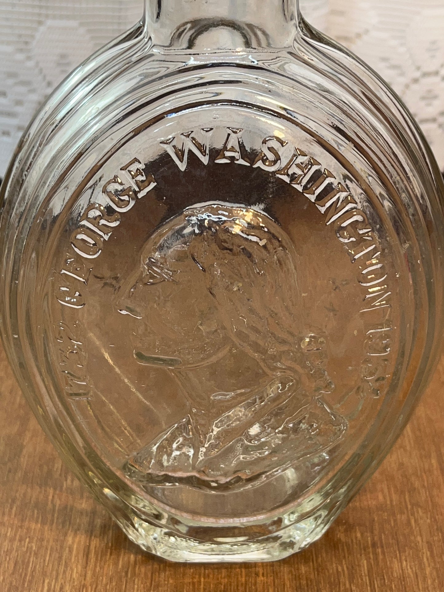 Vintage Clear George Washington Collectible Bottle