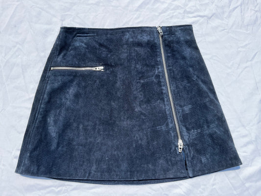 Navy Blue Suede BlankNYC Skirt