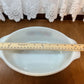 Vintage Milk Glass Fruit Harvest Anchor Hocking 1.5 QT Dish