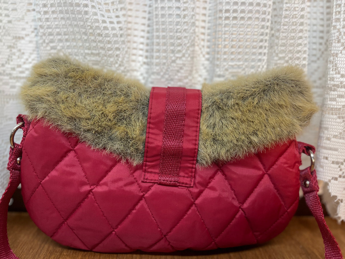 Faux Fur Bath & Body Works Purse