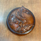 Wooden Horse Resin Round Trinket Box