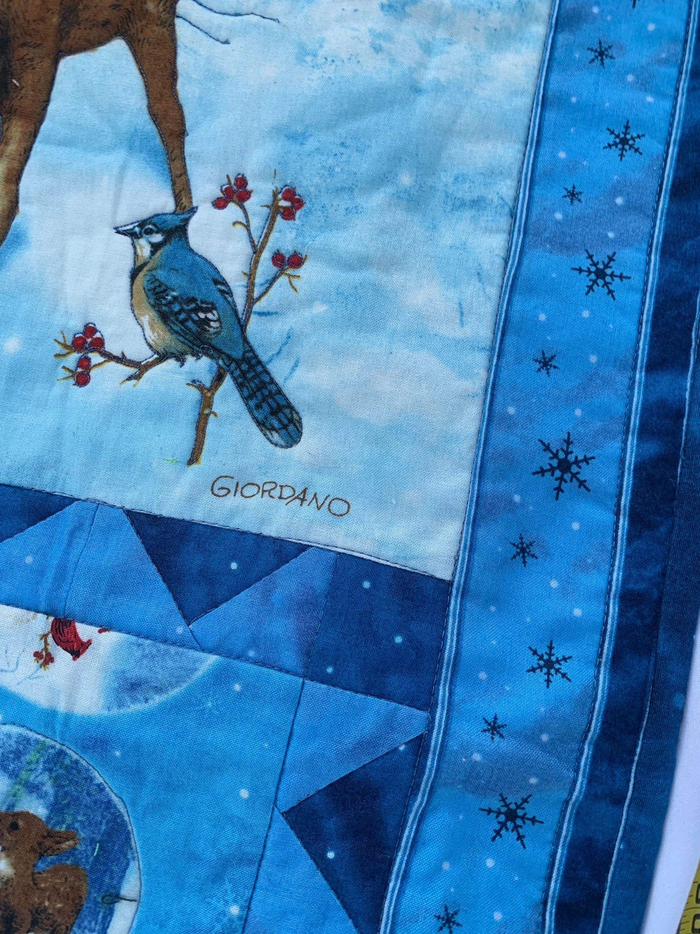 Winter Themed Handmade/Machine Sewn Quilt