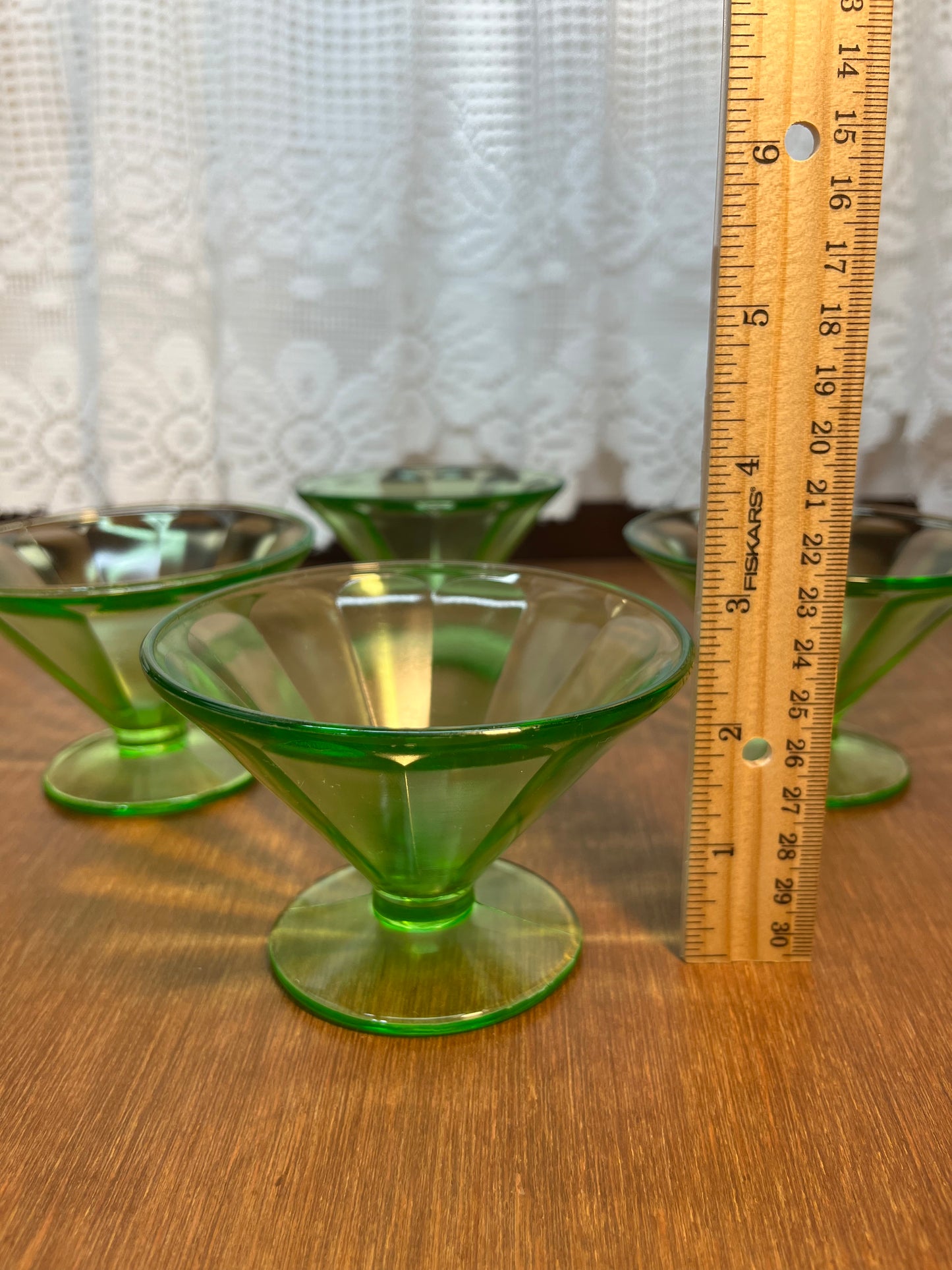 Vintage Uranium Federal Glass Dessert Cups