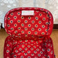 Red Floral Pattern Small Cosmetic Bag