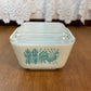 Vintage Turquoise Butter Print Pyrex Dish 501