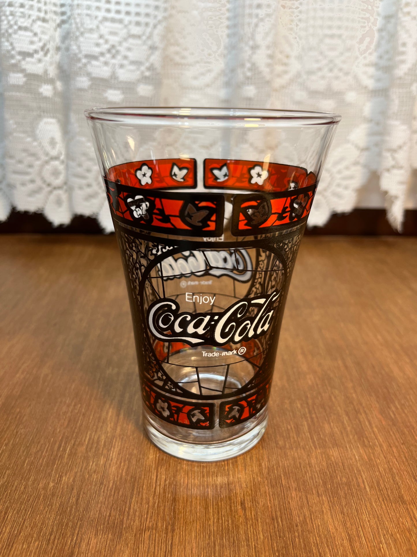 Vintage Flared Tiffany Style Coca Cola Glass