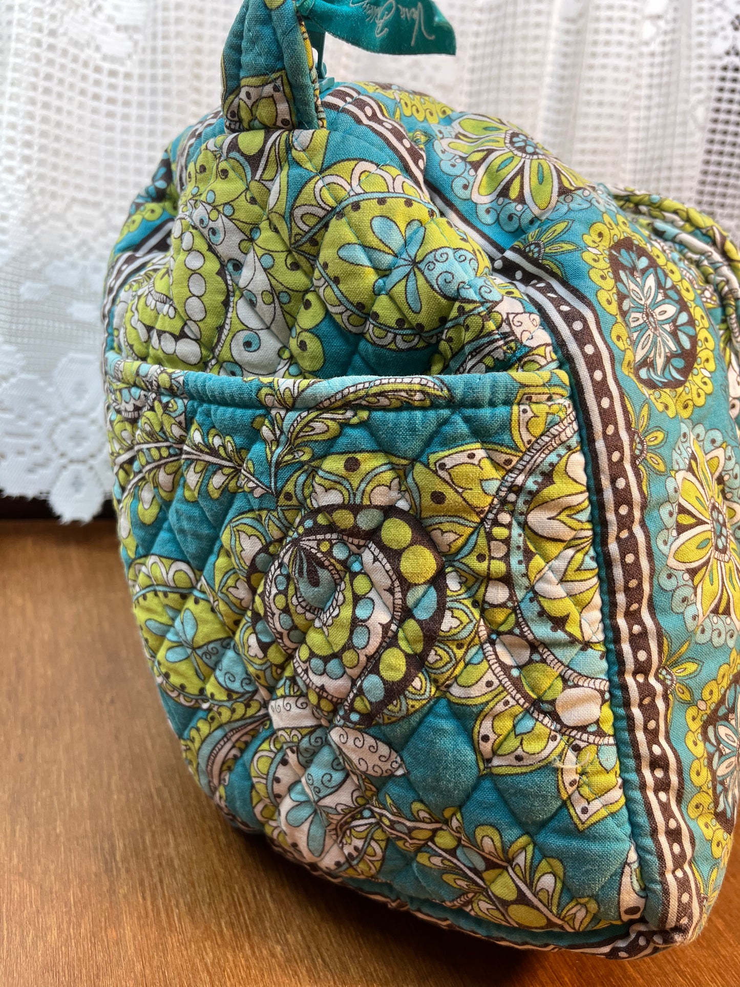 Green & Blue Pattern Vera Bradley Duffle Bag