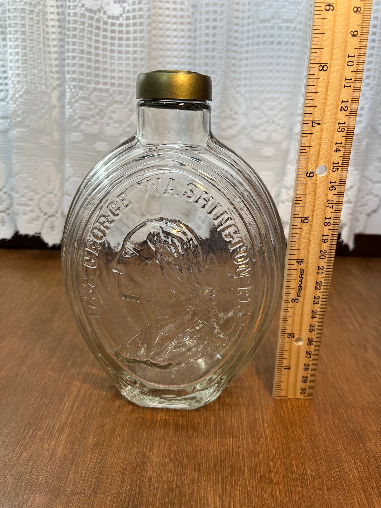 Vintage Clear George Washington Collectible Bottle