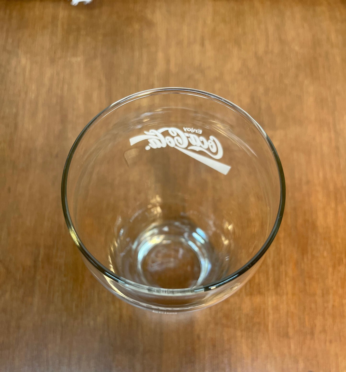 Clear Vintage White Logo Coca Cola Glass