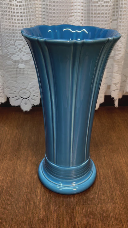 Turquoise Fiesta Ware Flared Vase