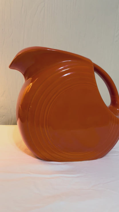 Vintage Persimmon Fiestaware Atomic Orange Pitcher