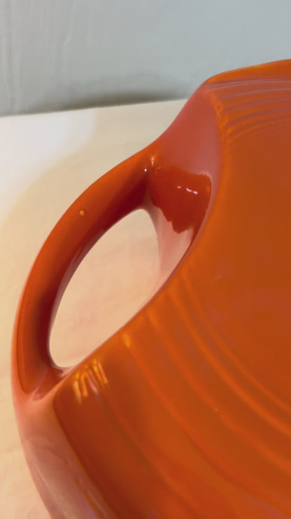 Vintage Persimmon Fiestaware Atomic Orange Pitcher