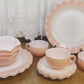 Vintage 1950’s Crinoline Hazel Atlas Pink Ruffled 12 Piece Dinning Set