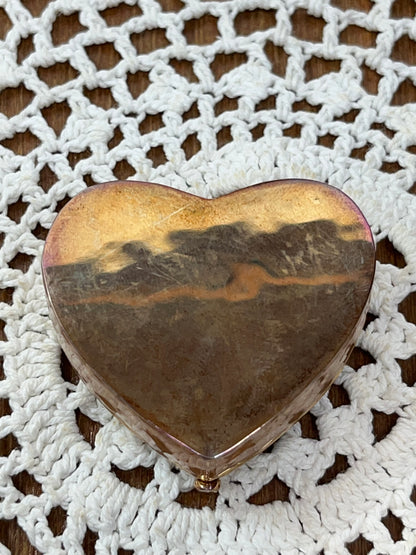 Small Floral Trinket heart with photo window