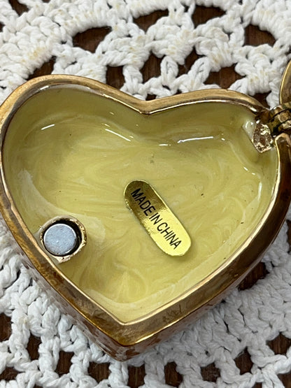 Small Floral Trinket heart with photo window