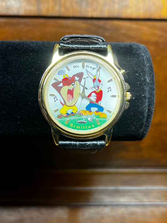 Rare Vintage Tasmanian Devil & Bugs Bunny WB 1995 Watch