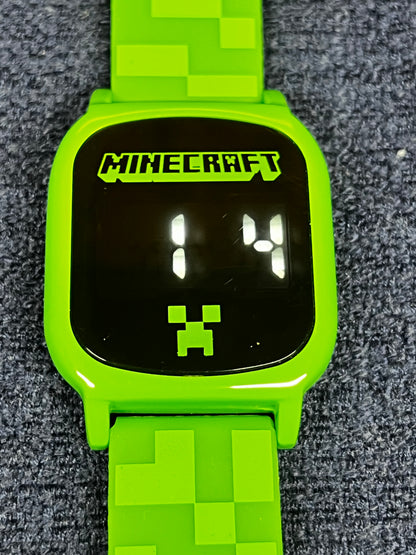 MineCraft LED Touchscreen Green Wrist Watch