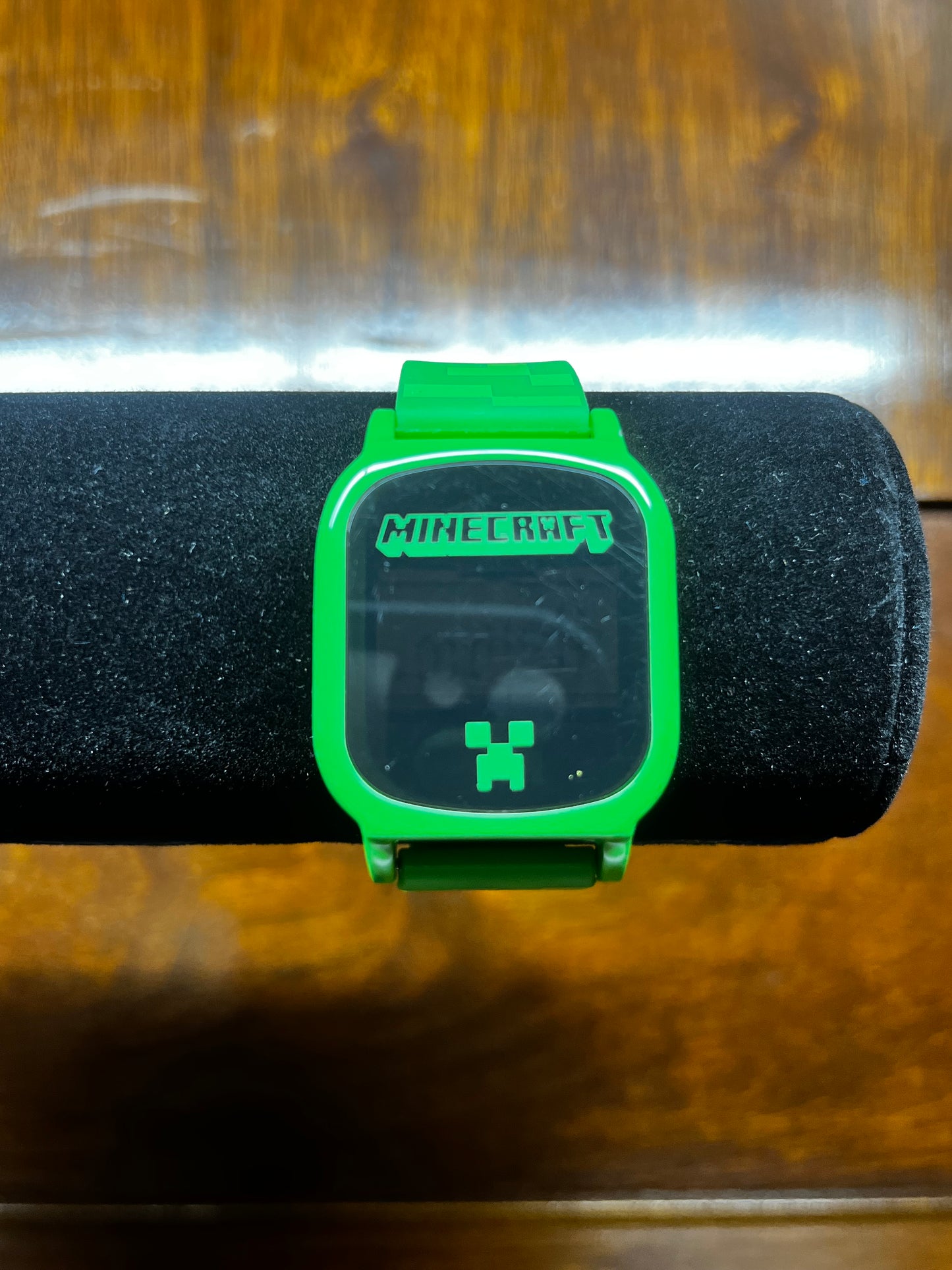 MineCraft LED Touchscreen Green Wrist Watch