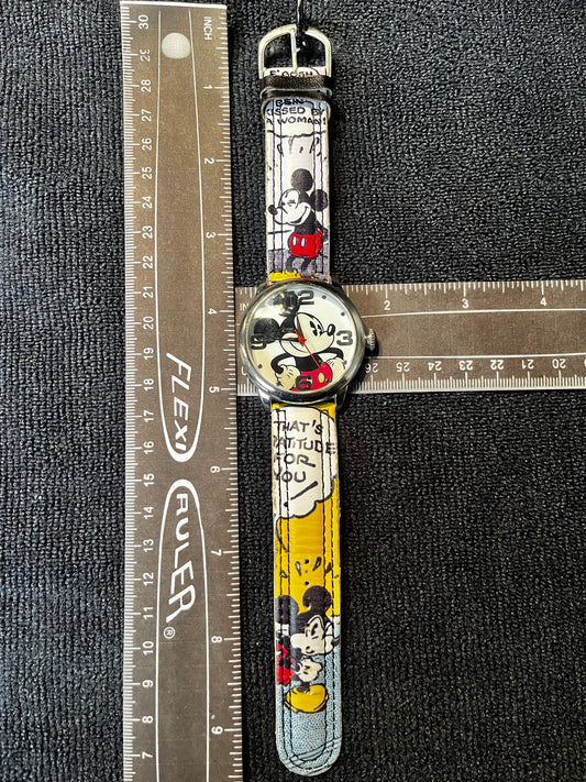 Mickey Mouse Disney Multicolor Cartoon Band Wrist Watch