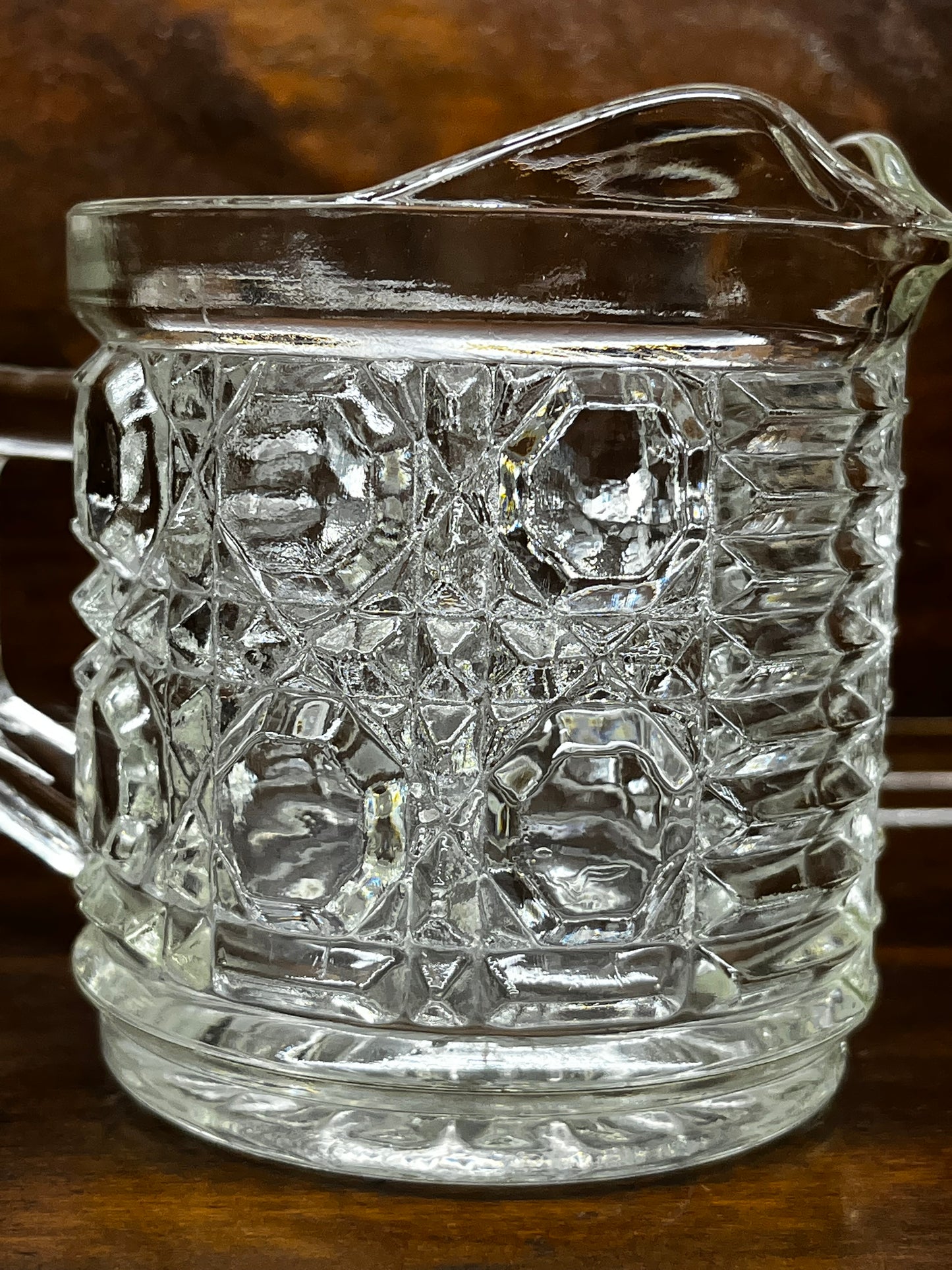 Vintage Clear Federal Glass Creamer Pitcher