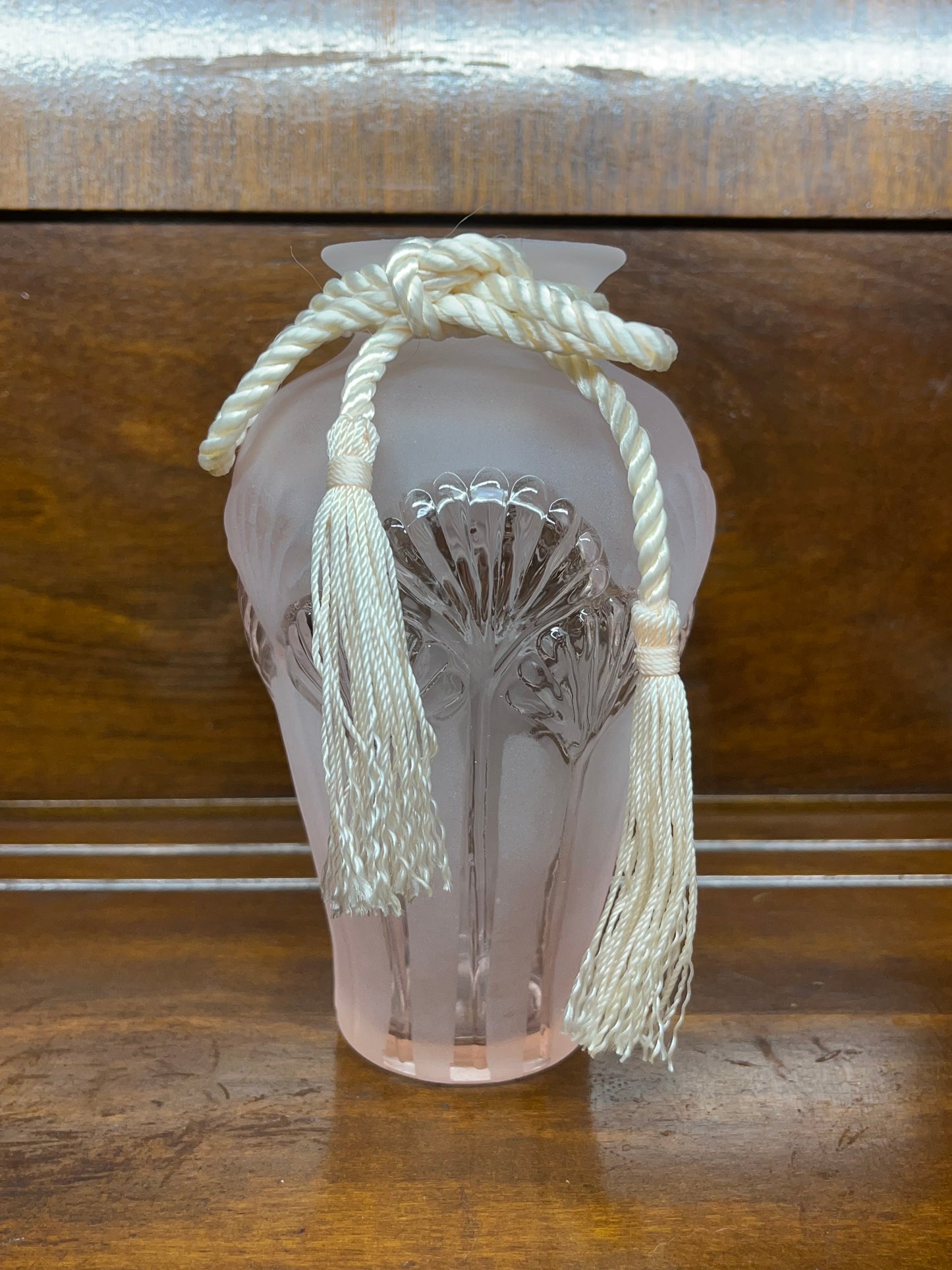 Vintage Art Style Frosted Pink Vase