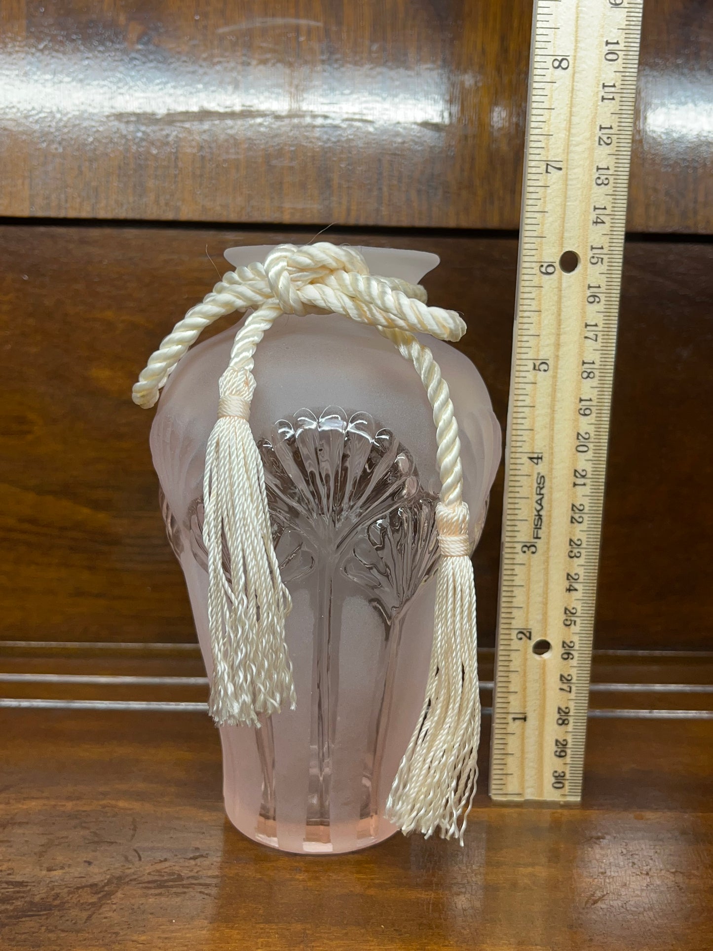 Vintage Art Style Frosted Pink Vase