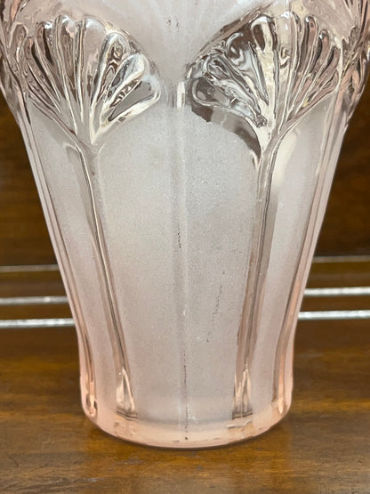 Vintage Art Style Frosted Pink Vase