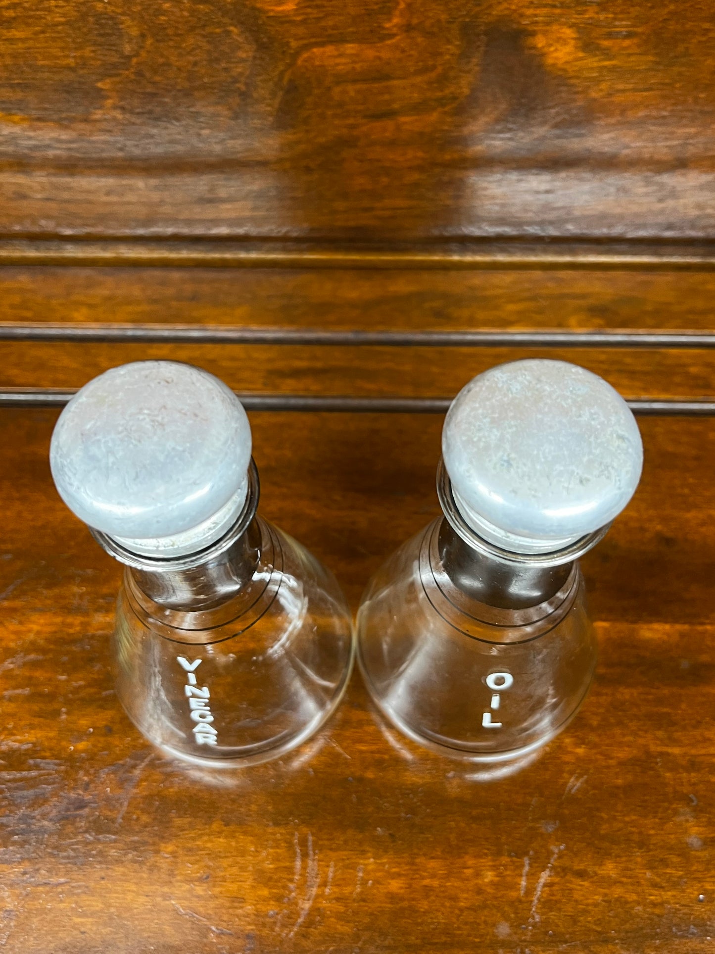 Vintage Oil and Vinegar Glass Bottles