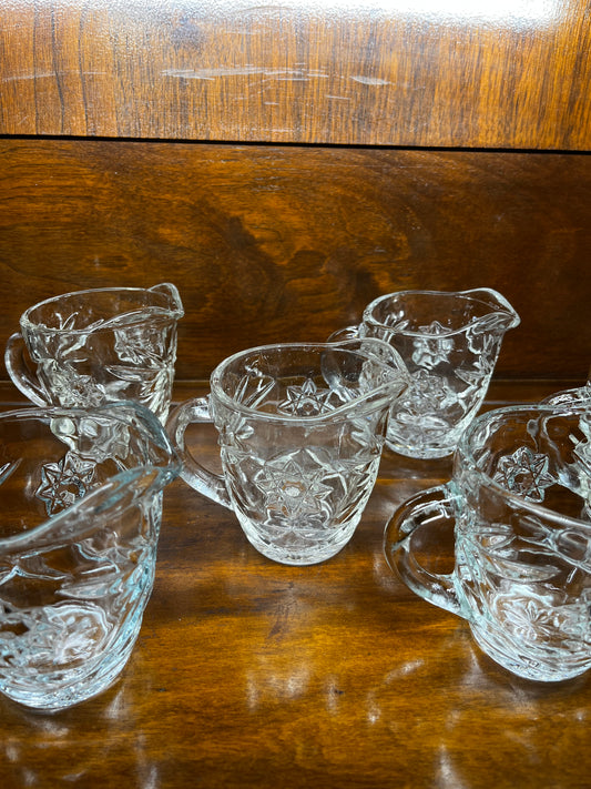 Vintage Star of David Cut Glass Creamer