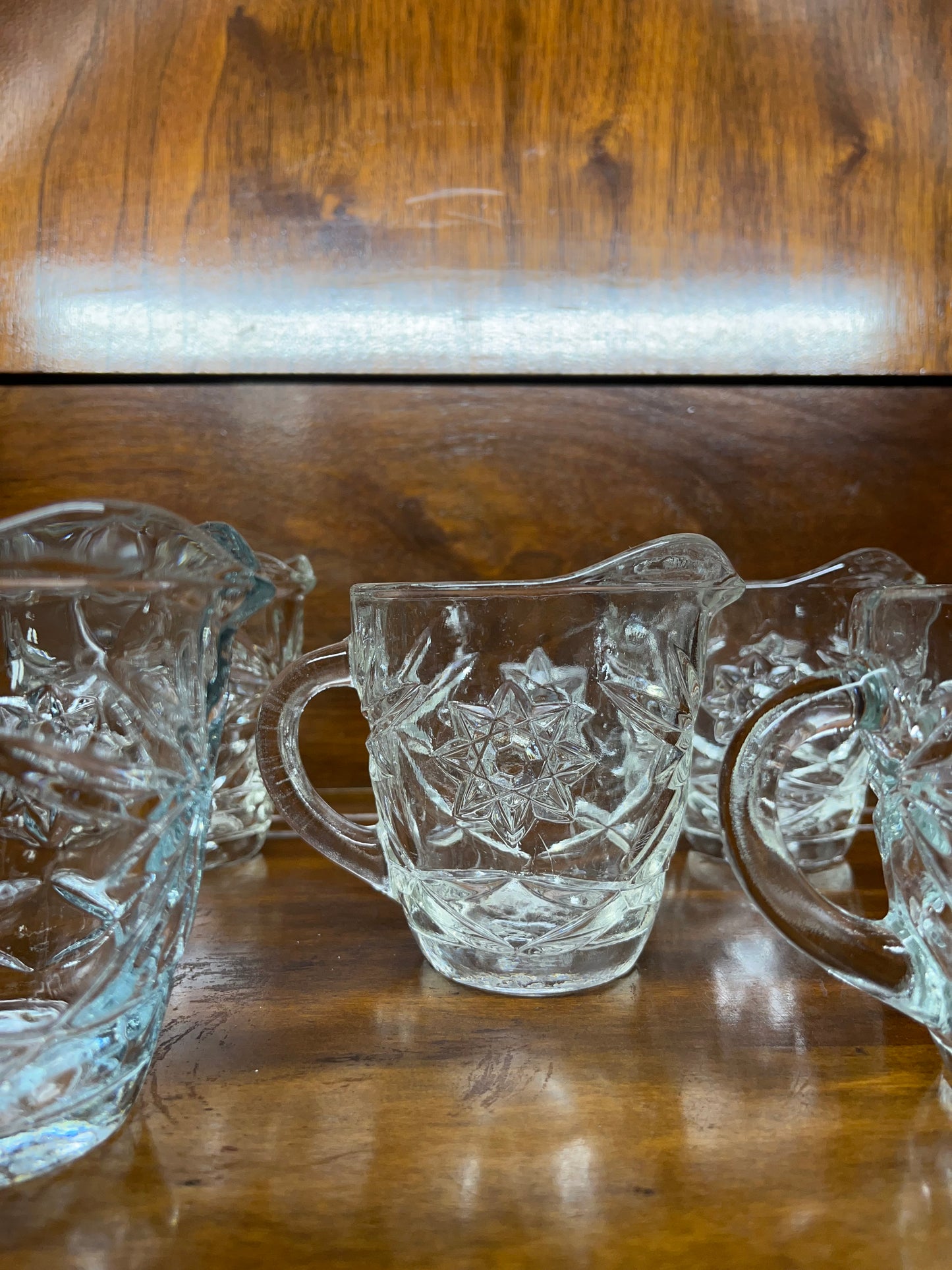 Vintage Star of David Cut Glass Creamer