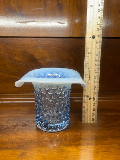 Vintage Opalescent Hobnail Art Glass Top Hat