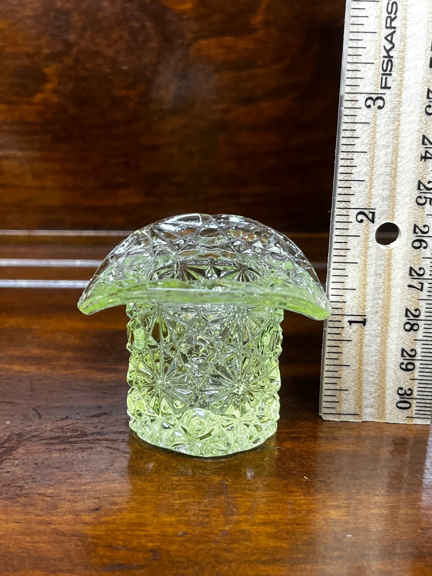 Uranium Fenton Glass Toothpick holder Top Hat