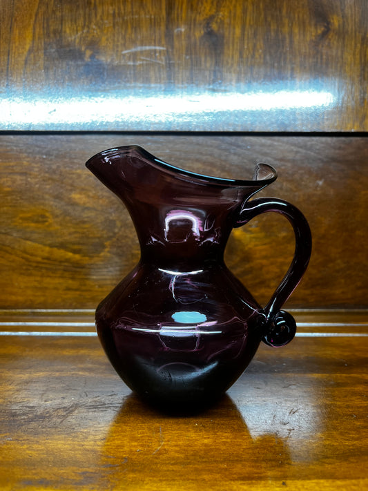 Vintage Hand Blown Purple Pitcher