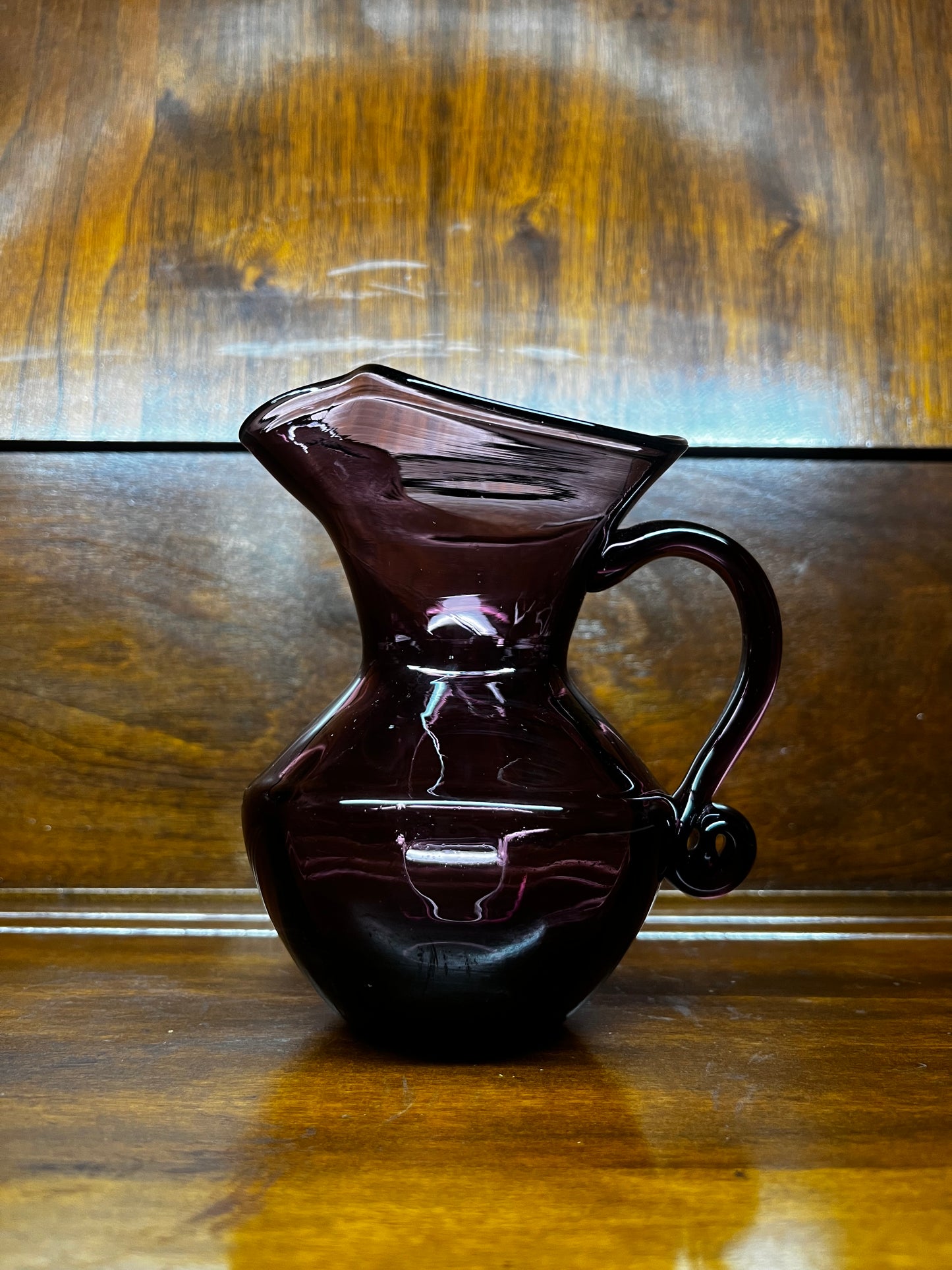 Vintage Hand Blown Purple Pitcher