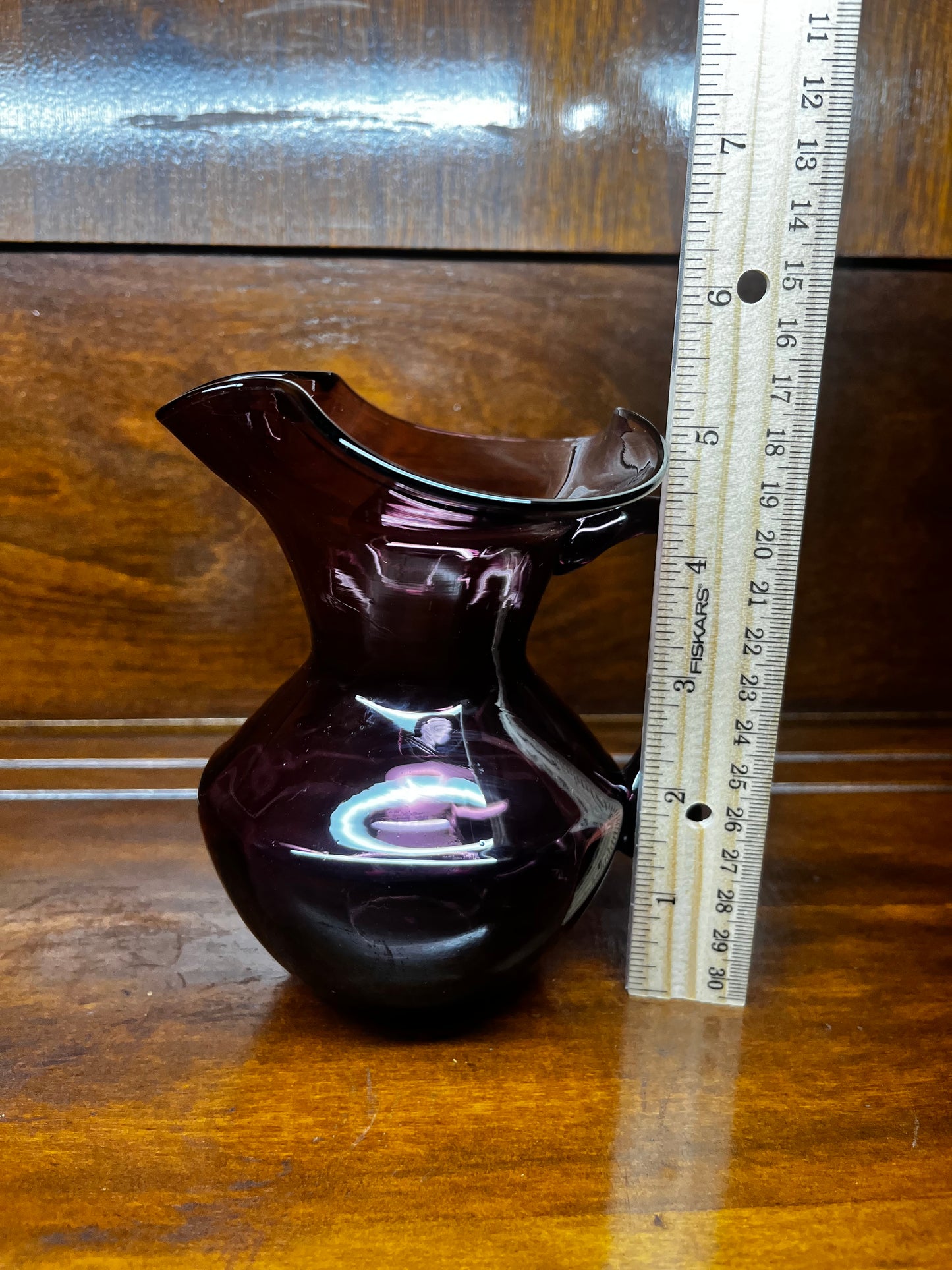 Vintage Hand Blown Purple Pitcher