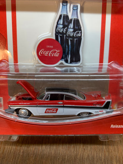 Vintage Johnny Lightning Coca Cola 2007 58 Plymouth Belvedere