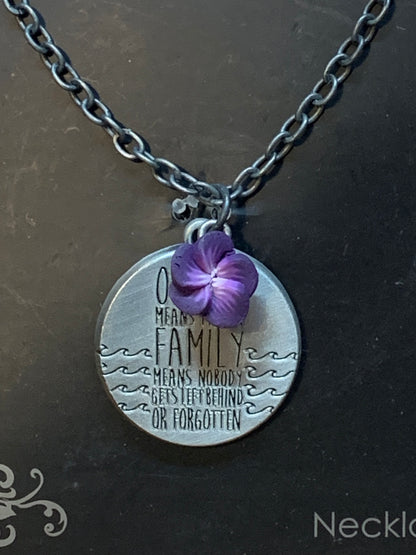 Lilo & Stitch Disney Ohana Means Family Necklace