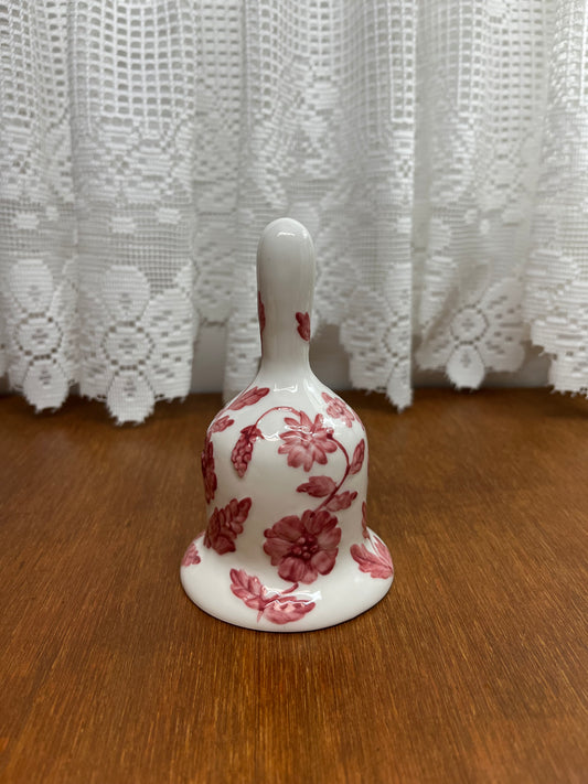 Vintage RARE Jolie Fleurs Bone China Red and white Floral Bell Seymour Mann 1987