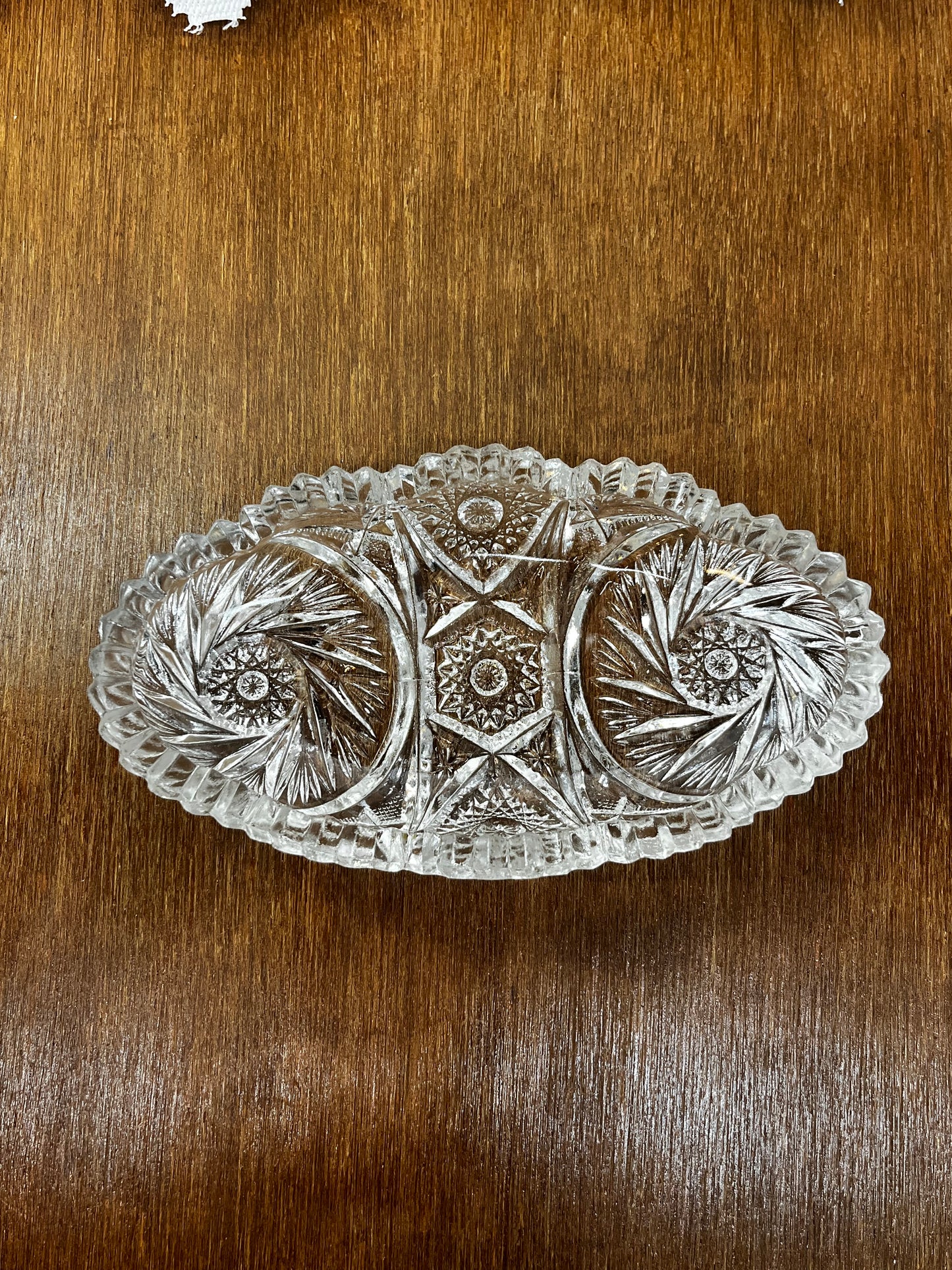 Vintage Double Pinwheel Sawtooth Trinket Dish