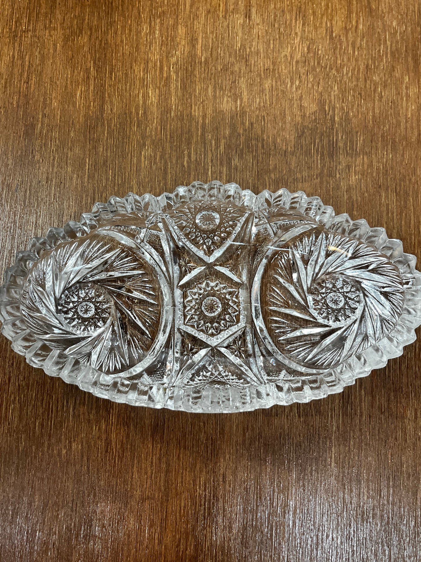 Vintage Double Pinwheel Sawtooth Trinket Dish