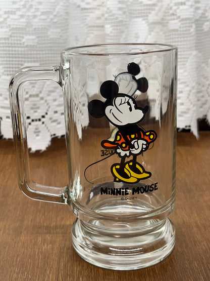 Vintage Minnie Mouse Walt Disney Pedestal Glass Mug