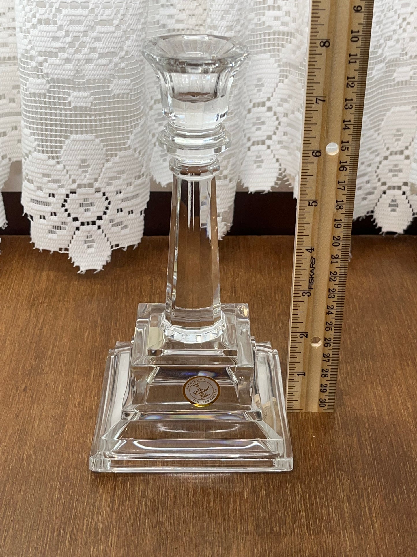 24 % Lead Crystal Made in the USA Candle Holder