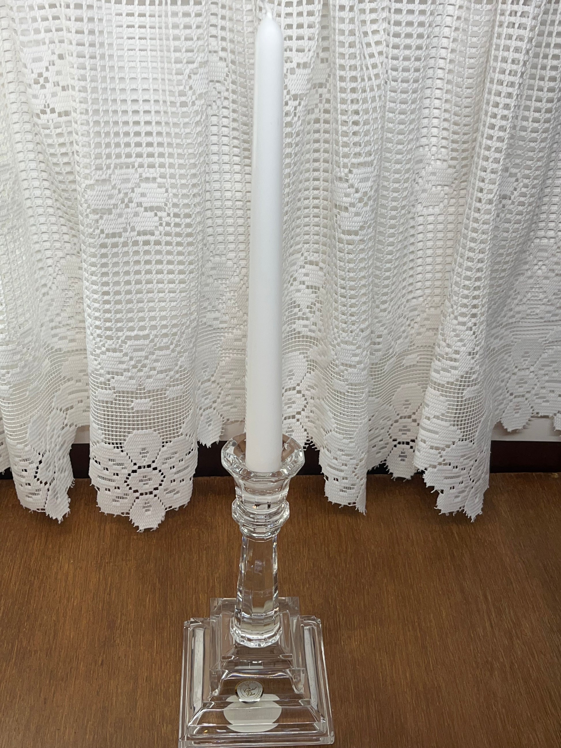 Two in One Medium Fluted Glass Candle Holder