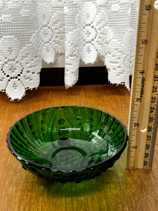 Vintage Emerald Green anchor Hocking Candy Dish