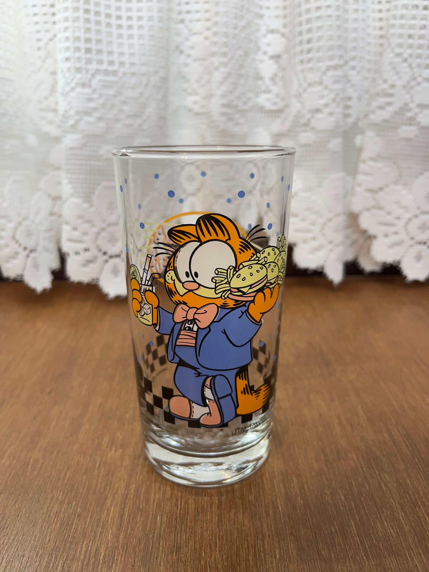 Garfield Cafe Drinking Glass Vintage